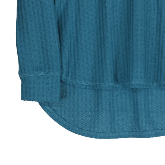 Chaser Thermal Tunic Knit Top Women Large Teal Green Hooded Athleisure Soft - Picture 5 of 7